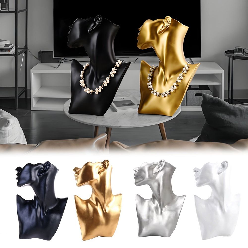 Body Jewelry Display Ideas - Stand Pajangan Perhiasan Manekin Resin, Kepala