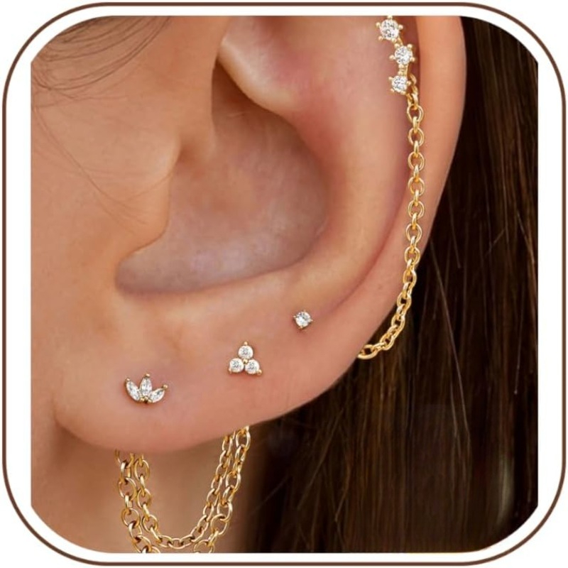 Conch Earring Hoop - Set Anting Tusuk Bobisty Silver Needle