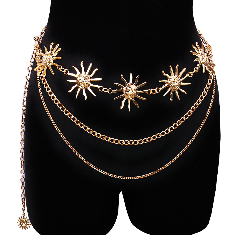 Body Jewelry For Sale - Ikat Pinggang Logam Rantai Pinggang Matahari