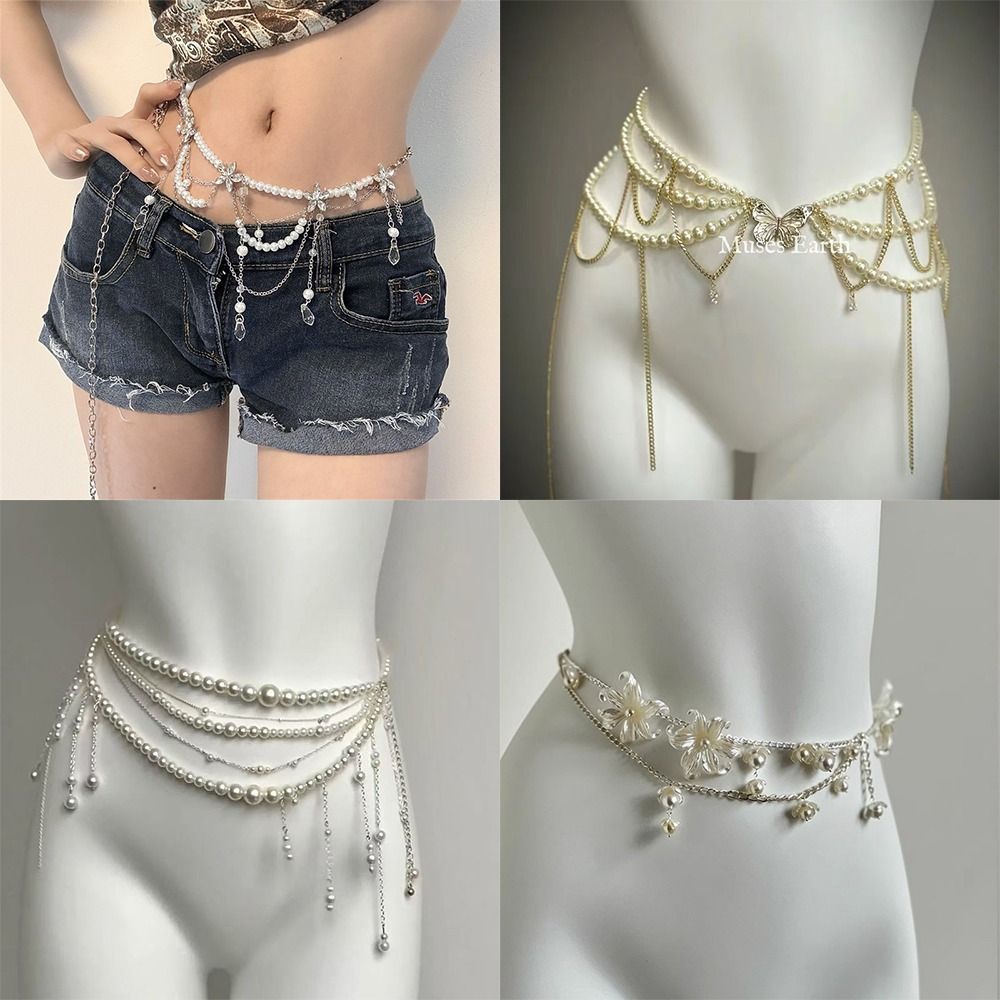 Body Jewelry For Sale - Rantai Pinggang Mutiara Elegan Aksesoris Pinggang