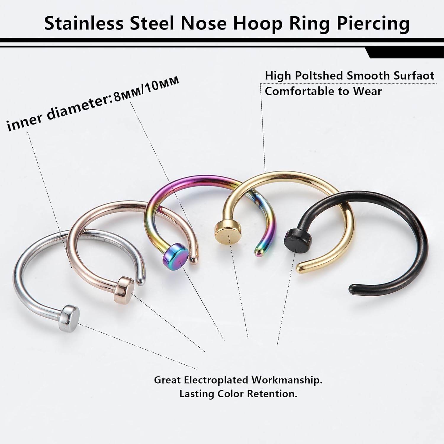 FASACCO 1 Buah Cincin Hidung B - Body Jewelry Men ulasan dan harga