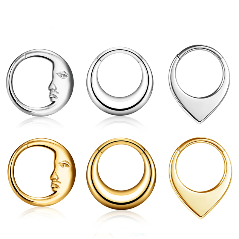 1PC ASTM F136 G23 Titanium Cin - Conch Earring Hoop ulasan dan harga