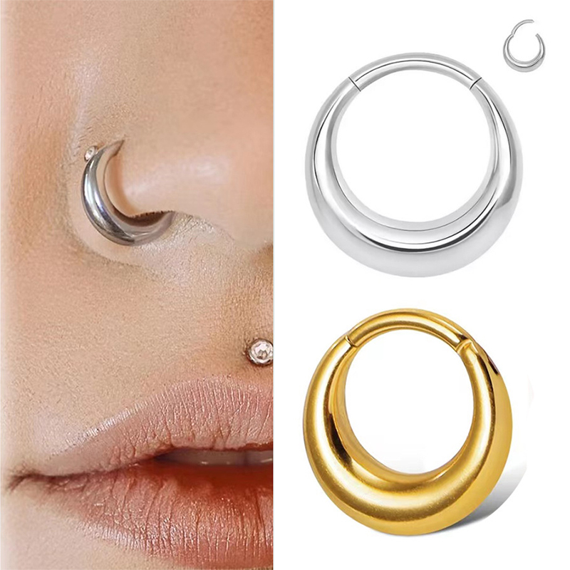 1PC ASTM F136 G23 Titanium Cin - Conch Earring Hoop ulasan dan harga