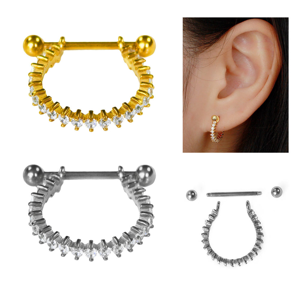 100% 316L anting lingkaran Baj - Conch Earring Hoop ulasan dan harga