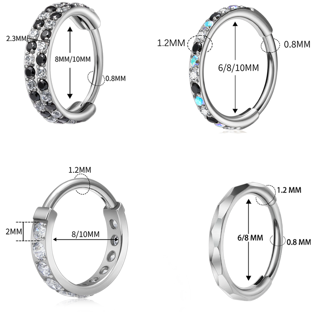 Anting-anting titanium G23 den - Conch Earring Hoop ulasan dan harga