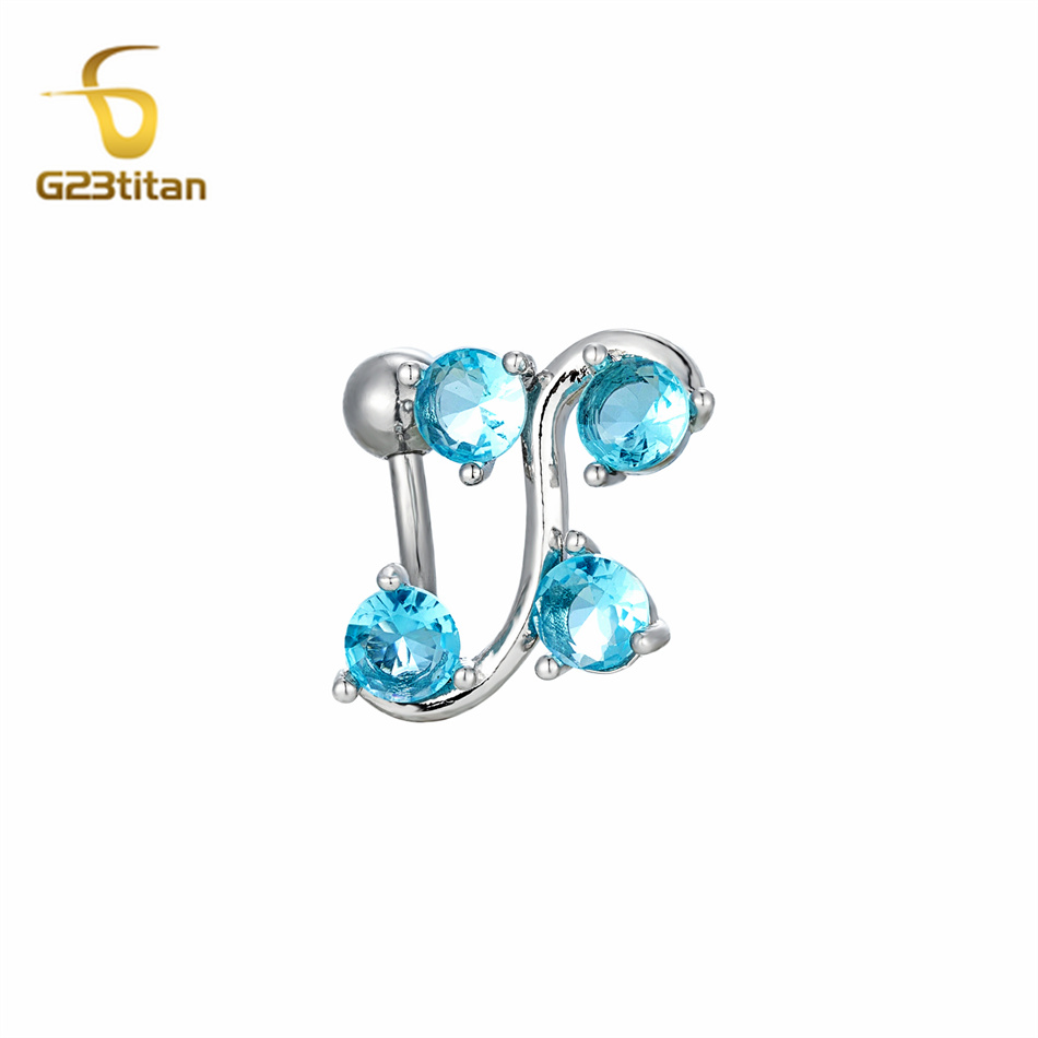 Cincin Pusar Lengkung Baja Tah - Body Jewelry Shop ulasan dan harga