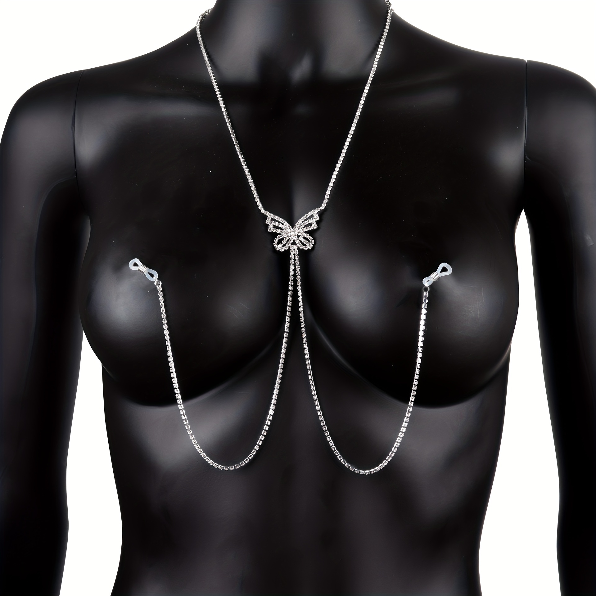 1 buah rantai puting kupu-kupu - Body Jewelry For Women ulasan dan harga