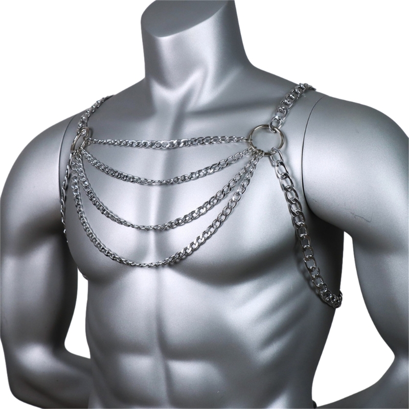 Perhiasan Rantai Dada Tubuh Lo - Body Jewelry Men ulasan dan harga