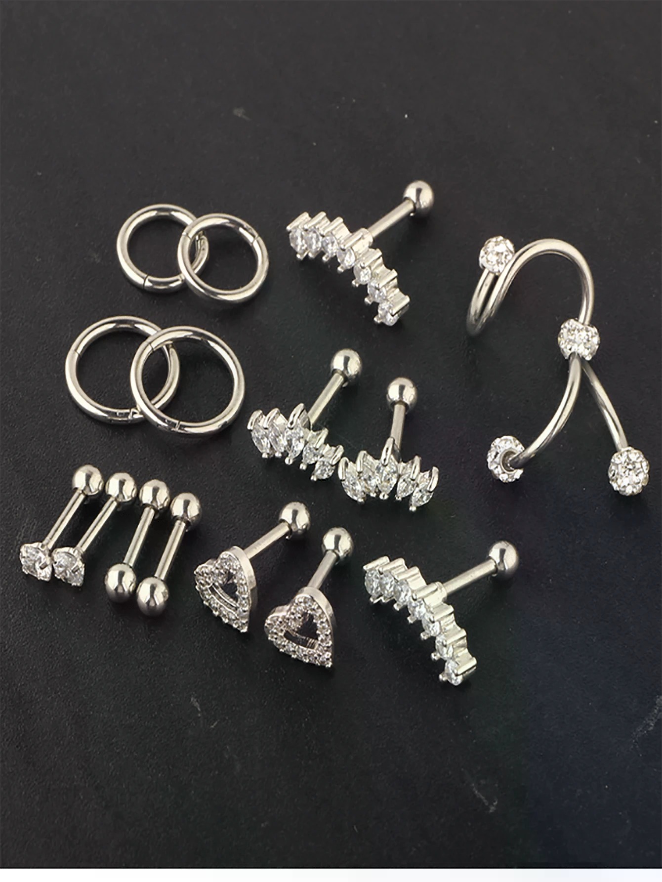 SGIAWETA-16pcs 16G Anting Tula - Conch Earring Hoop ulasan dan harga