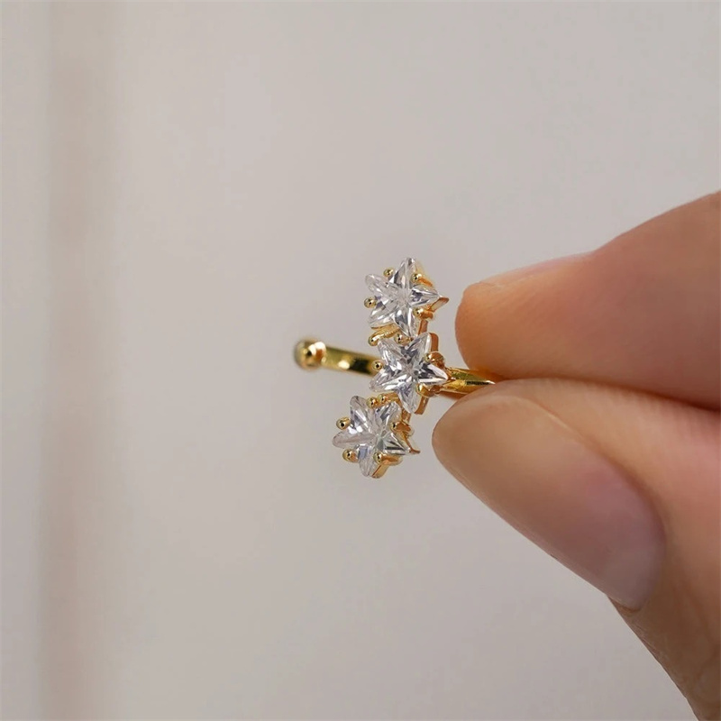 1PCS Anting Jepit Kristal Zirk - Conch Earring Hoop ulasan dan harga