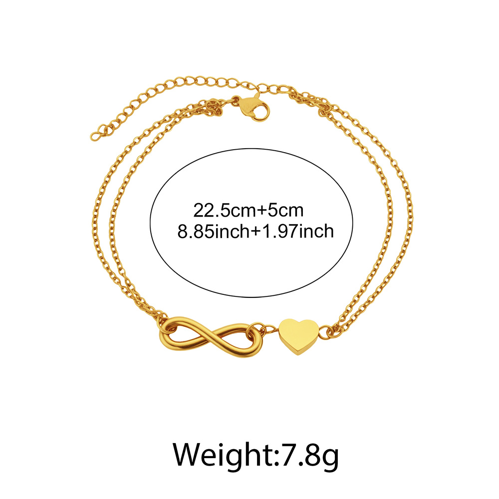Gelang Kaki Hati Cinta Infinit - Body Jewelry Leg Chain ulasan dan harga