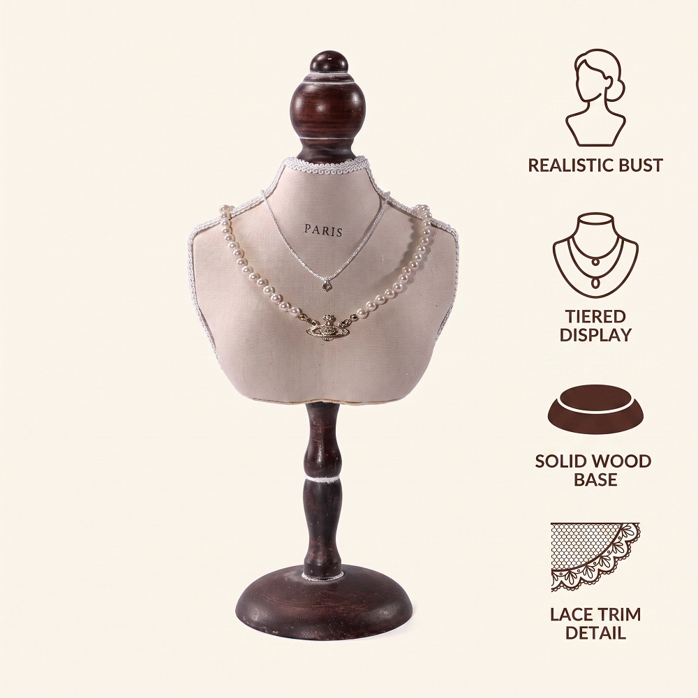 Stand pajangan kalung kayu vin - Body Jewelry Display Ideas ulasan dan harga