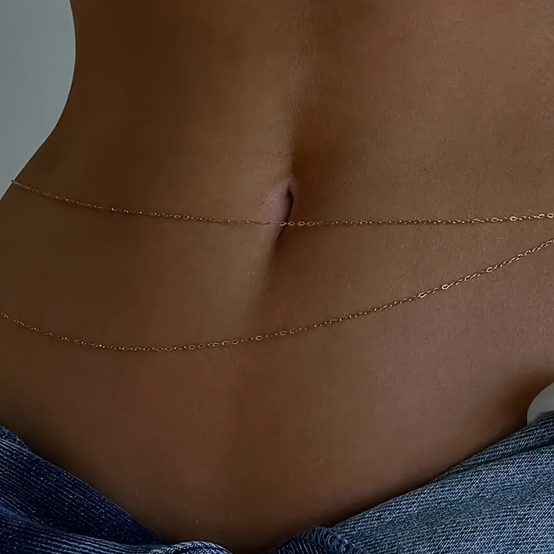 Sabuk rantai pinggang logam em - Body Jewelry For Women ulasan dan harga